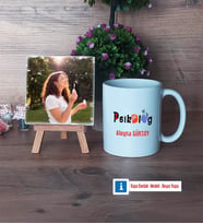 Psikolog Fotoğraflı Dekoratif Taş, Kupa Bardak Beyaz Hediye (Model 1)