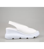 Zeyn 7672 hakiki deri Beyaz Kadın Sandalet
