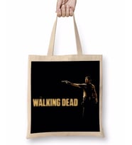 The Walking Dead Rick Siyah Zemin Bez Çanta Uzun Saplı