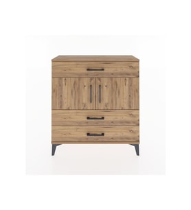 Arges Şifonyer 2 Raflı 3 Çekmeceli 2 Kapaklı 88x30x96 Çam-Çam
