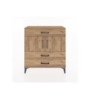 Arges Şifonyer 2 Raflı 3 Çekmeceli 2 Kapaklı 88x30x96 Çam-Çam