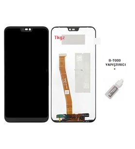 Tkgz - P20 Lite Uyumlu Lcd Ekran Dokunmatik Servis Lcd + B-7000