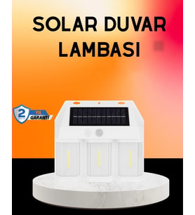 Güneş Enerjili 3 Modlu Duvar Apliği – Bahçe Garaj Aydınlatması