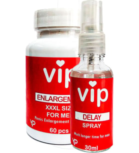Vıp Erkekıere Özel Delay30 Mlsprey + Özel Xxxlşekillendirme 60 Lı Caps Boy Ebat