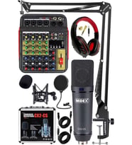Midex Wizard Paket-2 CX2 Stüdyo Mikrofon MDX-04FXU Stüdyo Kayıt Mikseri Kulaklık Ekipman Seti