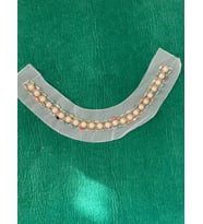 38X2 CM İNCİ BONCUK VE RENKLİ BONCUK İŞLEME GİYİM AKSESUAR YAKALIK