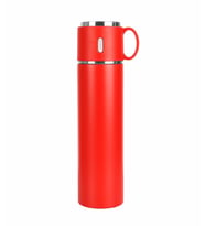 Çelik Termos Bardak 580 ml Bardaklı Thermos Mug Kupa Araç Termos Coffee Cup SDF526 Tea Cups (Kırmızı)