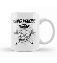 Warrior Skull Crown King Maker Historical Fantasy Kupa Bardak Porselen