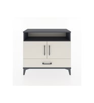 Arges Şifonyer 3 Raflı Tek Çekmeceli 2 Kapaklı 88x30x80 Antrasit-Aytaşı