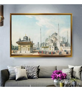 Altın Çerçeveli dekoratif tablo l2119 (Gold)
