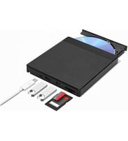 Monozone Harici DVD-RW USB 3.0 +SD TF Kart Okuyucu +3.0 USB Hub Taşınabilir Cd Dvd Yazıcı
