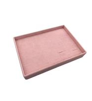 Yerli Üretim Keten Kumaş Pembe Batırmalı Çekmeçe Içi Bileklik Kelepçe Tablası