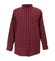 Pamuklu Büyük Beden Oduncu Gömlek & 3XL-10XL (Bordo)