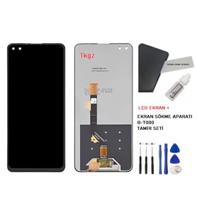 Tkgz - İnfinix ZERO 8 Uyumlu Lcd Ekran Dokunmatik Servis + B-7000 + TAMİR SETİ