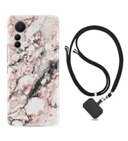 Xiaomi 12 Lite Kılıf Resimli Boyun Askılı İpli Desenli Silikon Colorfull Marble 2 1389