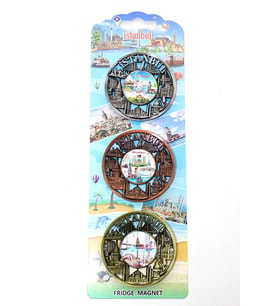 İstanbul Temalı Metal Magnet 3'Lü Set Alk2890