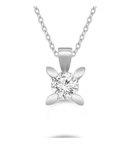 0.80 Karat Tektaş Pırlanta Kolye (Beyaz)