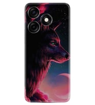 Xiaomi Redmi Note 12 Pro 5G Kılıf Resimli Desenli Baskılı Silikon Wolf and Moon 1380
