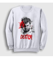 Presmono Unisex Beyaz Dark Side Dexter Sweatshirt 188420tt
