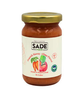 SADE ORGANİK HAVUÇ ELMA PÜRESİ 100 GR