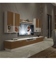 Decoraktiv Trendstyle 8DA Slm Tv Ünitesi Tv Sehpası - Beyaz Ceviz (Beyaz - Ceviz)