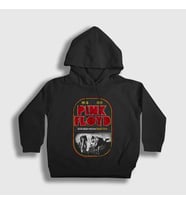 Presmono Unisex Çocuk Siyah Atom Heart Mother Pink Floyd Kapüşonlu Sweatshirt 76041tt