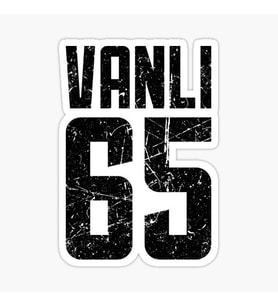 65 VAN Sticker Yapıştırma Oto Etiket 17cm