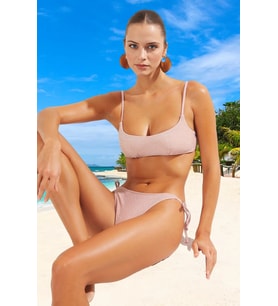 Modern Simli Bikini Takımı Ergonomik Kesim Hızlı Kuruyan Yüksek Konfor Özel Tasarım