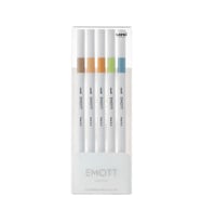 UNİ BALL EMOTT 0.4 FİNE AKRİLİK UÇLU KALEM 5'Lİ DOĞA RENKLER