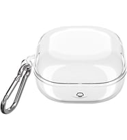 Samsung Galaxy Buds FE İle Uyumlu Renkli Silikon Kancalı Kılıf (şeffaf)
