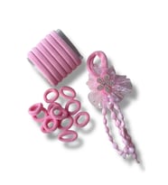 Caş Dekorasyon Pembe Renk Çantalı Çocuk Toka Set