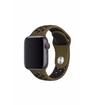 Pazariz Watch Silikon Delikli Kordon Uyumlu Kayış Seri 42-44 Mm Kahverengi
