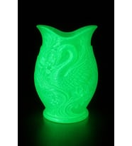 MYCRAFT3D Kuğu Desenli Dekoratif Vazo 15 cm  3D Baskılı Mat Dokulu Şık Masa ve Raf Dekoru