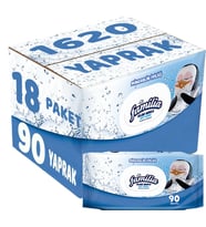 Familia Islak Havlu Mendil Mineralin İyiliği 90 Yaprak Plastik Kapaklı 18 Li Set 1620 Yaprak
