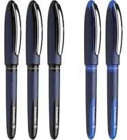 Schneider One Business Roller Kalem, Ultra Pürüzsüz 0,6 mm Uç, 5 Kalem, 3 Siyah, 2 Mavi