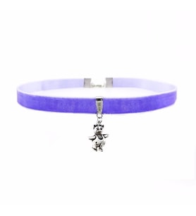 Mor Renk Ayıcık Choker Kolye