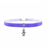 Mor Renk Ayıcık Choker Kolye
