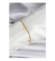 Mey İthalat® 14K Gold Renk Kaplama Kalpli Model CM Kadın Bileklik