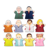 10 Parça Tox Aile Bireyleri El Kukla Set , Eğitici Oyuncak