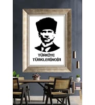 Gümüş Çerçeveli Atatürk Tablo za230