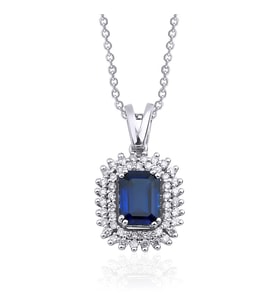 1.55 Karat Safir Pırlanta Kolye