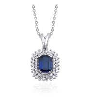 1.55 Karat Safir Pırlanta Kolye
