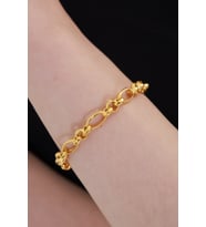 Ventino 18k Altın Kaplam Işıltılı Yol 925 Ayar Gümüş Kadın Bileklik VKB-7009