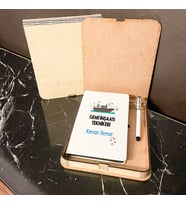 Gemi İnşaatı Teknikeri Ahşap Kutulu Defter Kalem Set