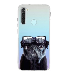 PrintiFy Xiaomi Redmi Note 8 ile Uyumlu Köpek 3 Kamera Korumalı Şeffaf Kılıf