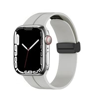 Apple Watch 38mm Uyumlu Kordon Silikon Metal Mıknatıslı Toka Zore KRD-84 Kayış