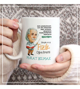 FİZİK ÖĞRETMENİ KUPA BARDAK FOTOĞRAF BASKILI
