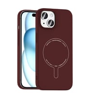 iPhone 15 Kılıf M-Safe Şarj Özellikli Kamera Korumalı Elio Sert PC Kılıf
