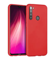 Xiaomi Redmi Note 8 İnce Mat Silikon Kılıf Kırmızı