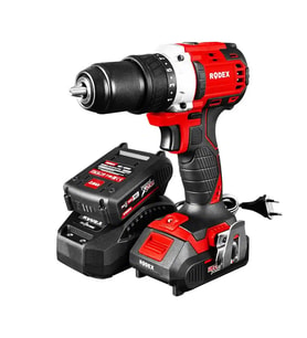 Rodex Akülü Darbeli Matkap 50NM-13mm-2 Vites 2x2A.H Akü+13 Parça Aksesuar Set